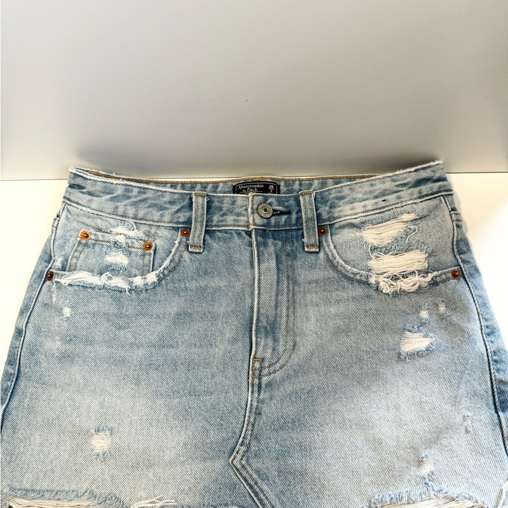 Abercrombie & Fitch Blue Denim Mini Skirt